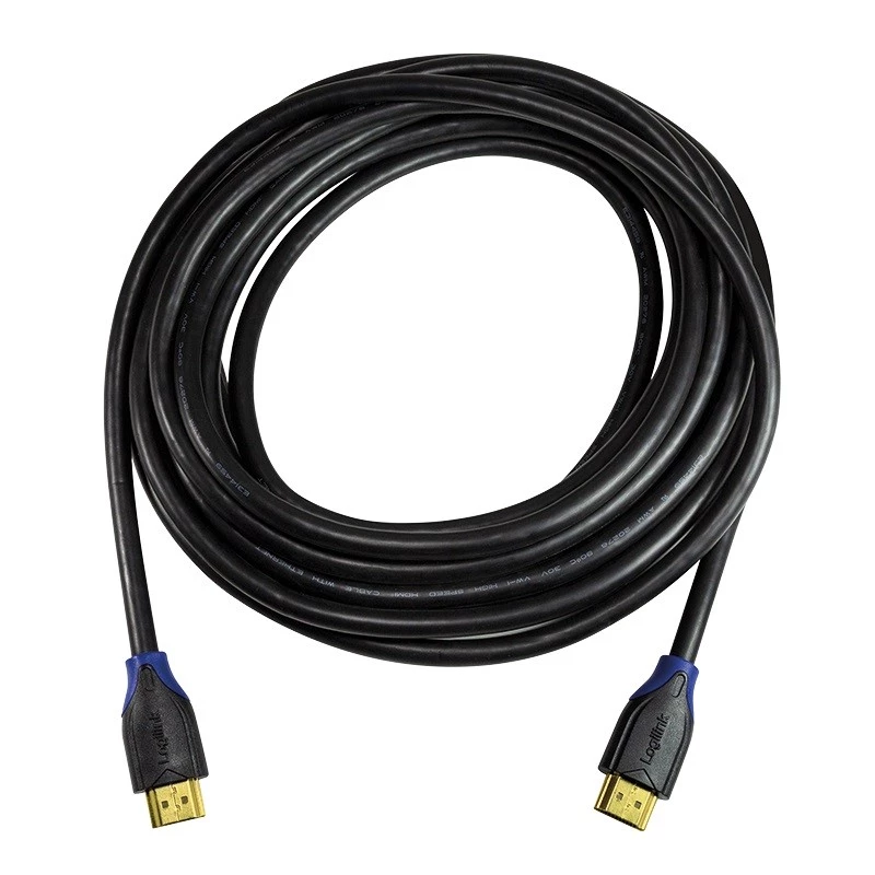 LogiLink CH0065 Kabel HDMI 4K UHD 7.5m Czarny Audio Return Ch Gold