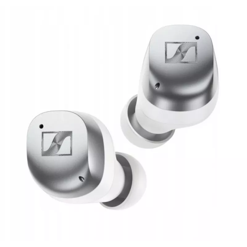 SENNHEISER Momentum MTW4 Bezprzewodowe douszne słuchawki sportowe Bluetooth z redukcją szumów - białe i srebrne