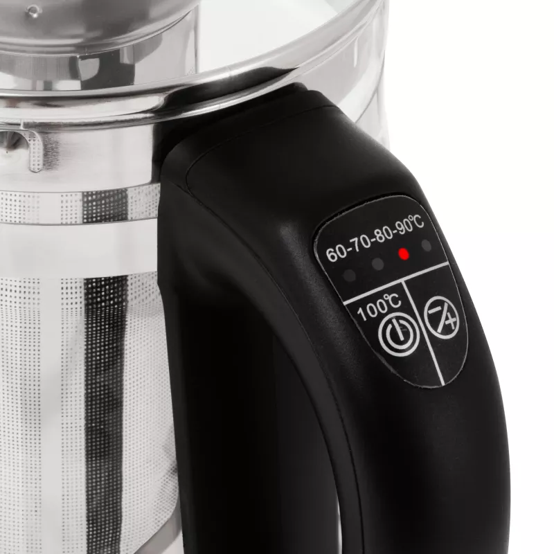 Czajnik Adler AD 1299 | Elektryczny | 2200 W | 1,5 L | Szkło | Obrotowa podstawa 360° | Czarny