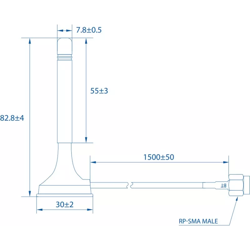 Antena Teltonika PR1KRT25 2.5 dBi RP-SMA 2.4-2.5 GHz
