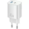 Ładowarka T66 45W GaN CC290 USB-A + USB-C