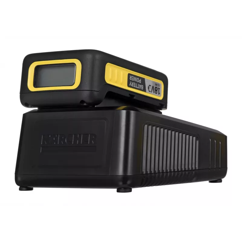 Zestaw baterii i ładowarki Karcher Power 18 V 2.5 Ah, 1 bateria, 1 ładowarka, żółty