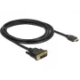 DeLOCK - Kabel wideo - Single Link - HDMI / DVI - DVI-D (M) do HDMI (M) - 2 m - Potrójna izolacja - Czarny - Śruby radełkowane