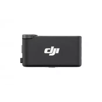 Odbiornik mikrofonu DJI Mic 3 mocowanie do aparatu czarny — zasilany bateryjnie, w zestawie kable audio 3,5 mm i USB