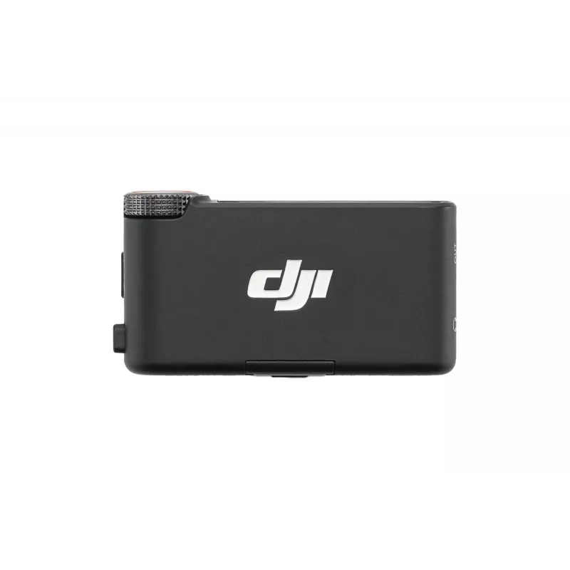 Odbiornik mikrofonu DJI Mic 3 mocowanie do aparatu czarny — zasilany bateryjnie, w zestawie kable audio 3,5 mm i USB