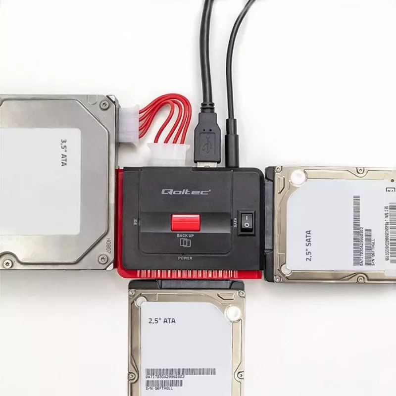 Adapter USB 3.0 do IDE SATA III QOLTEC 50645