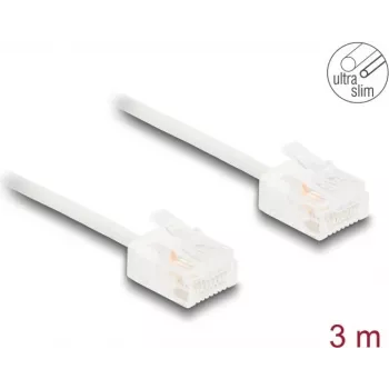 Kabel sieciowy DeLOCK RJ45 Cat.6 UTP Ultra cienki 3m biały