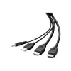 Belkin Secure KVM Combo kabel - Kabel wideo/USB/audio - zgodny z TAA - USB, Mini-Plug, HDMI (M)