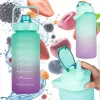 Extralink Butelka Motivacyjna, 2000 ml, zielono-fioletowa, BUT-190