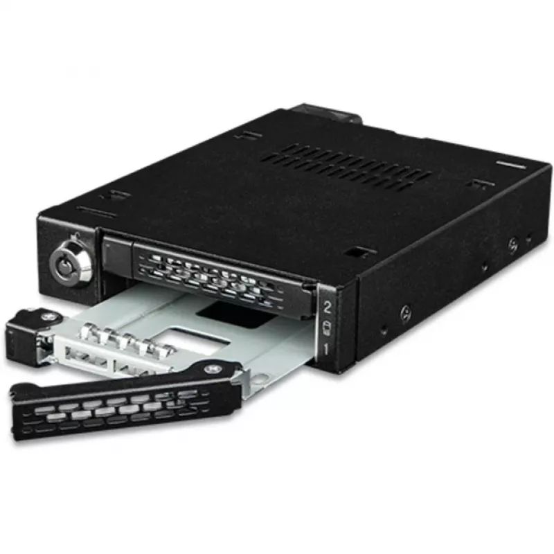 Ramka adaptera do wnęki napędu icy dock MB092VK-B na 2 szt. 6,3 cm U.2 / U.3 NVMe SSD do wnęki 3,5 cala (czarny)