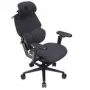 Gaming chair thunder x3 FLEX Pro Fabric szary — ergonomic swivel seat, adjustable armrests and recline