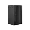 Szafa rackowa Lanberg do montażu ściennego 19'' 22U 600x600mm czarna (szklane drzwi)