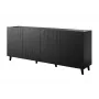 BARI komoda 200x42x82 czarny matowy