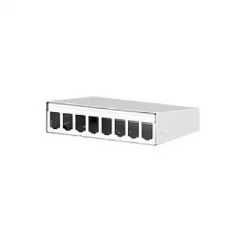 METZ CONNECT BTR E-DAT modul - Installationskasten Netzwerkoberfläche - Pure White, RAL 9010 - 8 Ports - für P/N: 1308990111-I (130861-0802-E)