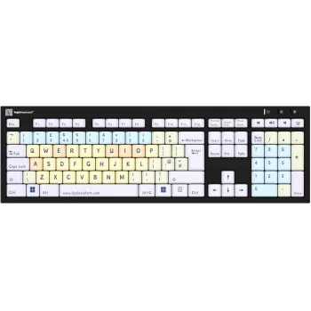 Klawiatura LogicKeyboard Dyslexie klawiatura Nero UK dla PC LKB-DYSLEX-BJPU-UK — układ UK, przyjazna dyslektykom konstrukcja klawiszy