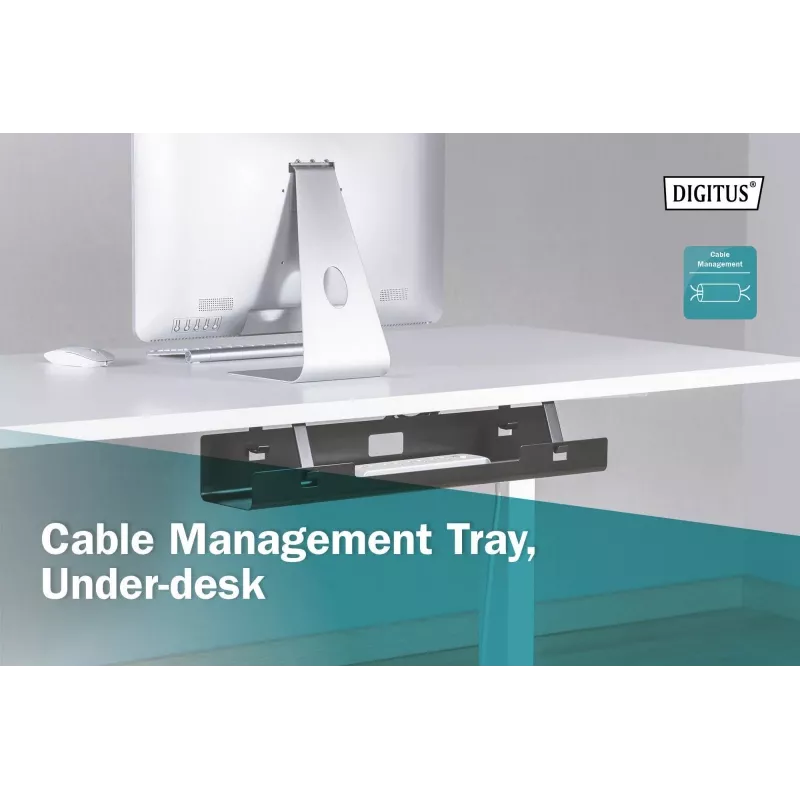 Digitus DA-90450 Kabelmanagement-Wanne 600x135x108mm Czarny Stal 1