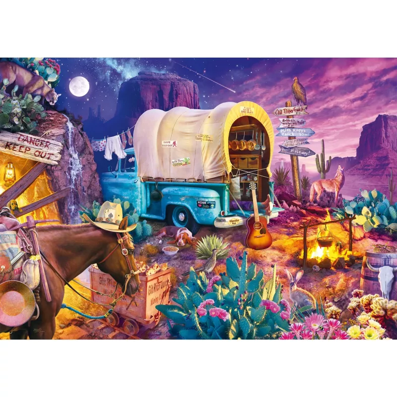 Jeff Haynie: Romantisches Wildwest-Camping, Puzzle 1000 elementów