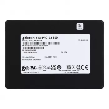Dysk SSD SATA III 2,5 cala Micron 5400 PRO 240 GB — 3D TLC NAND, 6 Gbit/s, 7 mm