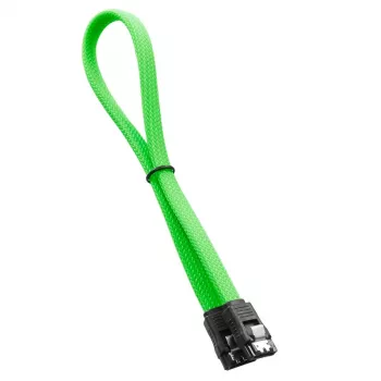 CableMod ModMesh – Kabel SATA – Serial ATA 150/300/600 – SATA (W) do SATA (W) – 60 cm – jasnozielony (CM-CAB-SATA-N60KLG-R)