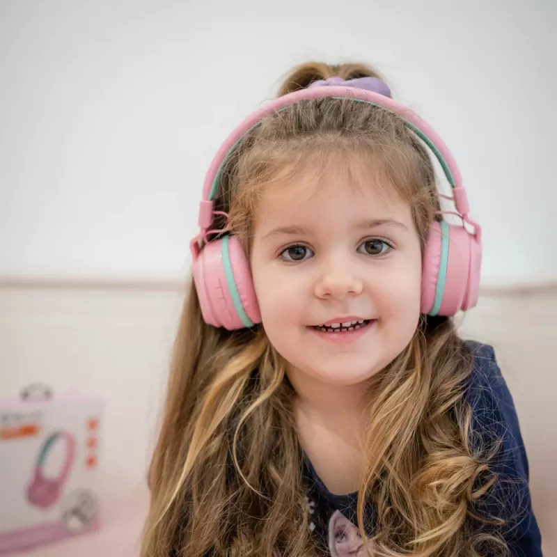 Słuchawki Tellur Buddy Bluetooth nauszne różowe