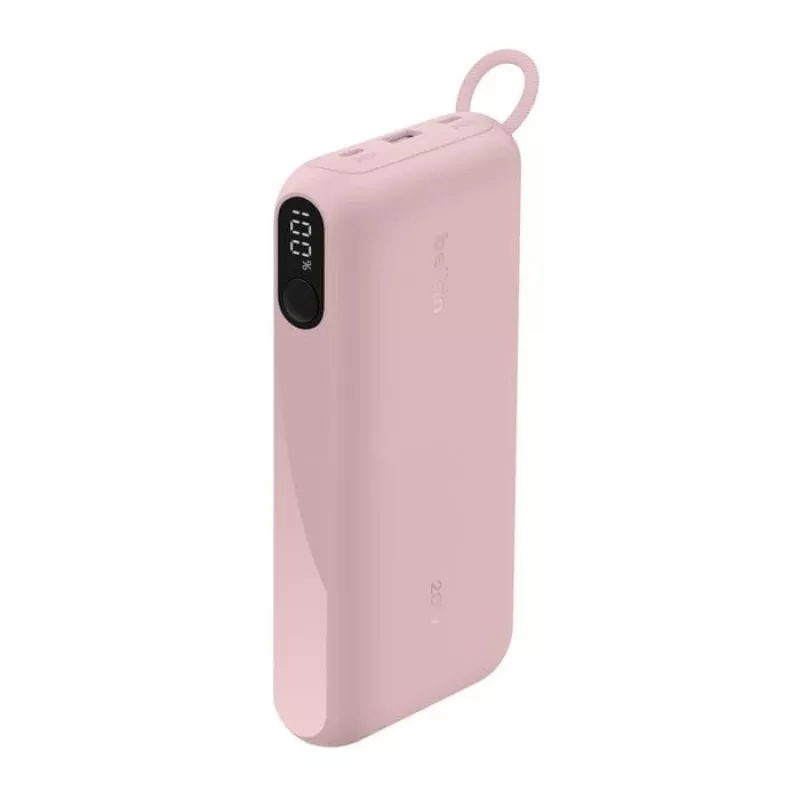 Powerbank Belkin BPB028HQPK 20000 mAh — 2× USB-C, 1× USB-A, różowy