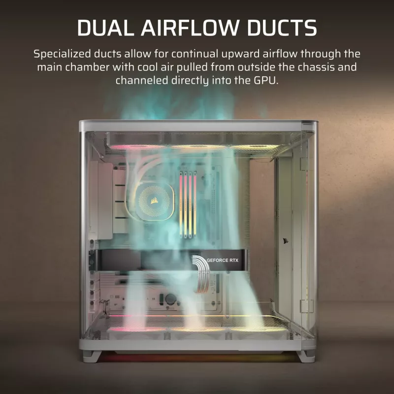 Obudowa PC Corsair AIR 5400 RS-R ARGB Midi Tower Biała