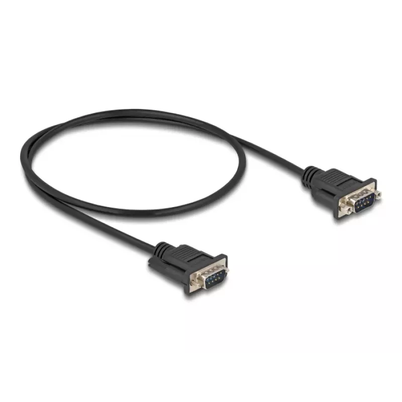 DeLOCK Kabel szeregowy RS-232 D-Sub9 męski do męskiego 0,5 m Czarny