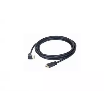 Kabel HDMI v2.0 z wtykiem męskim 90 stopni i prostym męskim, 19-pinowe pozłacane złącza, 1,8 m, opakowanie zbiorcze