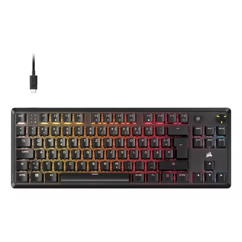Klawiatura CORSAIR Tas K70 Core TKL USB RGB LED czarna