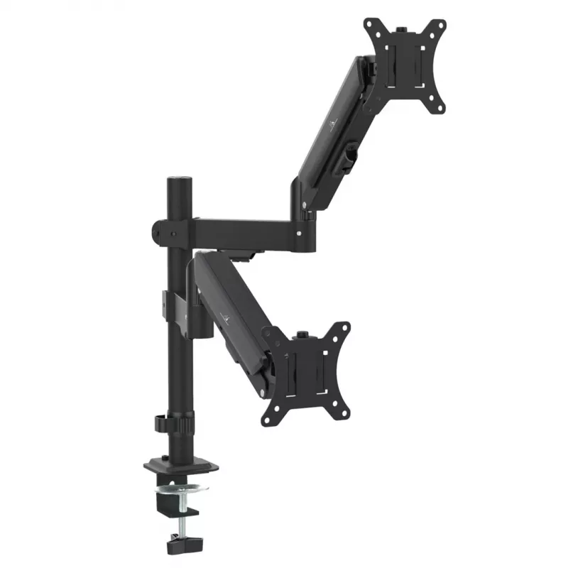 Uchwyt na 2 monitory Maclean, sprężyna gazowa, 17-32 inch, 2-10 kg, czarny, MC-136