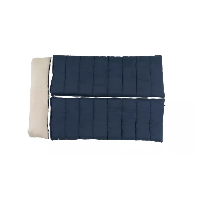 Śpiwór Outwell Contour Lux Double prostokątny poliestrowy, 1450×2200 mm, maks. wzrost użytkownika 190 cm, niebieski