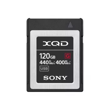 Sony QD-G120F 120 GB Hi-Speed XQD Memory Card, 120 GB, XQD, 440 MB/s, 400 MB/s, Wodoodporna, Odporna na temperaturę, Czarna