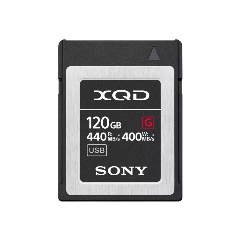 Sony QD-G120F 120 GB Hi-Speed XQD Memory Card, 120 GB, XQD, 440 MB/s, 400 MB/s, Wodoodporna, Odporna na temperaturę, Czarna