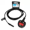 Kabel zasilający IBOX Euro 2-pin 1,8 m z wtyczką UK VDE, IEC C7, czarny, przewód miedziany