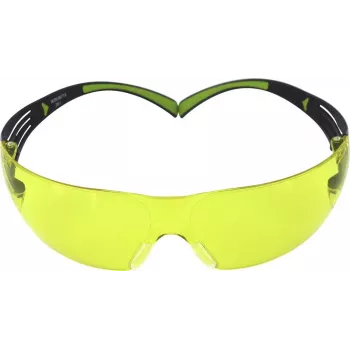 Okulary ochronne 3M SecureFit 400 – czarna ramka, zielone przyciemniane soczewki, ochrona UV, powłoka przeciwmgielna