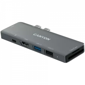 Canyon DS-5 USB 2.0 Type-C Szary Czytnik Kart SD 60 Hz