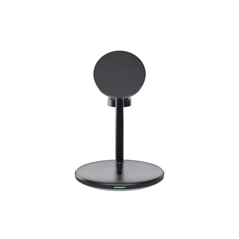 Ładowarka Green Cell MSST-GC-3IN1-B do urządzeń mobilnych, słuchawek, zestawu słuchawkowego, smartfona, smartwatcha, czarna, ładowanie bezprzewodowe, automatyczne