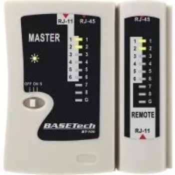 Basetech Tester kabli BT-100 BT-100 odpowiedni do RJ-45, RJ-11