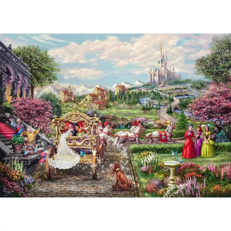 Thomas Kinkade Studios: Disney Dreams Collection - Cinderella Happily Ever After, Puzzle 1000 elementów