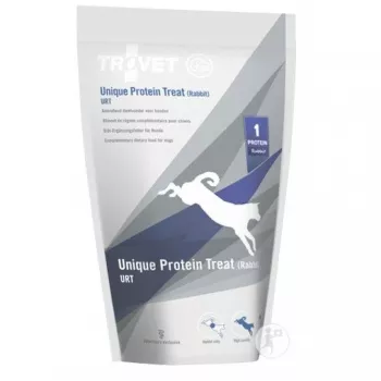 Przysmak dla psa TROVET Unique Protein Treat URT Rabbit 125 g — hipoalergiczny, 55% białka