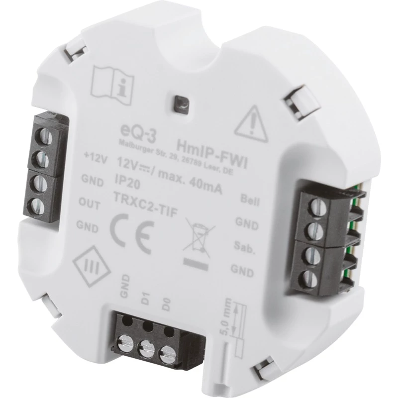 Homematic IP HMIP-FWI Smart Home Receiver 868 MHz Wired biały