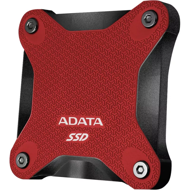 Zewnętrzny SSD ADATA SD620 1 TB, przenośny USB 3.2 Gen 2 (Micro-USB B), prędkość odczytu 520 MB/s, prędkość zapisu 460 MB/s, odporny na wstrząsy, czerwony