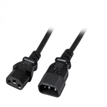 EFB-Elektronik Przedłużacz zasilający IEC C14 180° - C13 180°, czarny, 1,0 m, 3 x 0,75 mm² Producent: EFB Elektronik (EK503.1)
