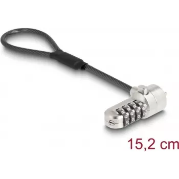Kabel zabezpieczający do notebooka Navilock 20942 — kabel 15,2 cm do gniazda Kensington