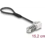 Kabel zabezpieczający do notebooka Navilock 20942 — kabel 15,2 cm do gniazda Kensington