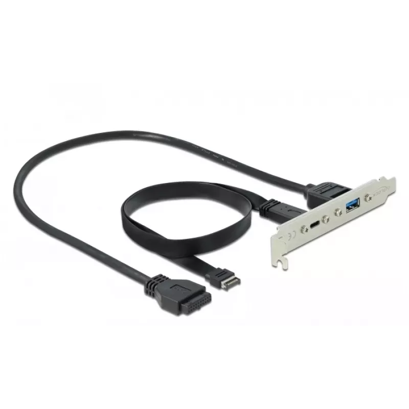 Wspornik slotowy DeLOCK 89934 z 1 portem USB Type-C i 1 portem USB Type-A