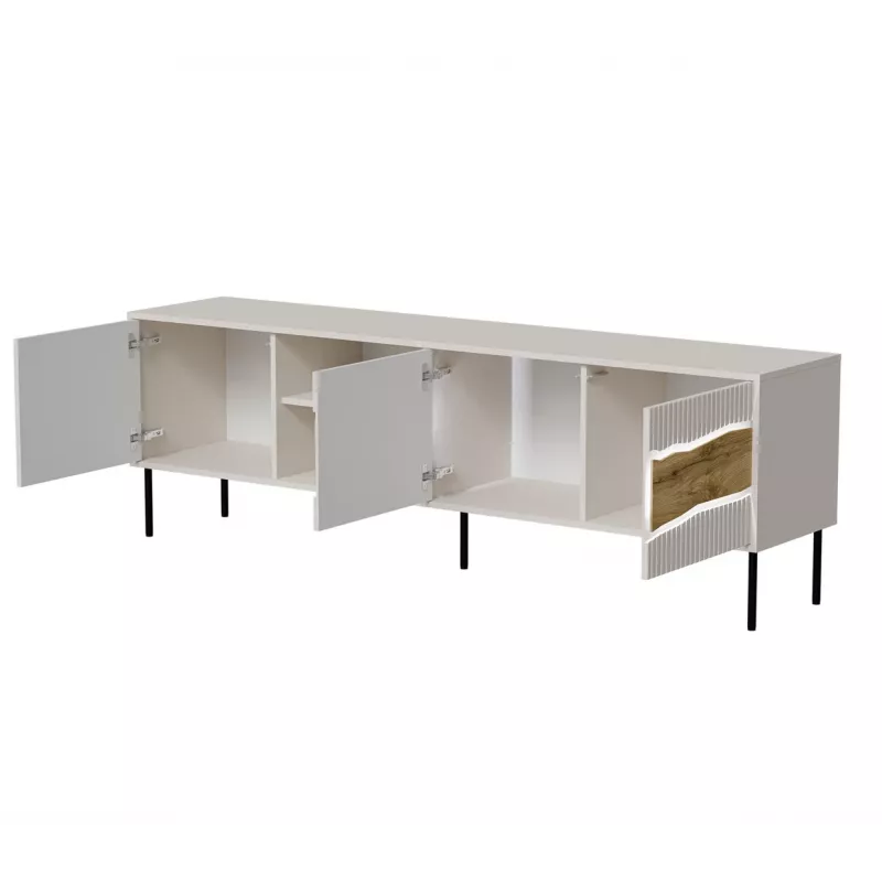 TV cabinet cama meble INSERTO 3D1W 190x40x62 cm wykończenie cashmere z LED