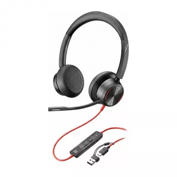 HP Poly Czarnywire 8225-M USB-C Stereo Headset, ANC, Teams-Certified (Bulk) (C92SCA6)
