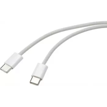 Renkforce Kabel USB USB-C® wtyk, USB-C® wtyk 1,00 m biały skręcone pary RF-6056878 (RF-6056878)