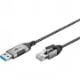 Kabel Ethernet Goobay USB-A 3.0 do RJ45 cienki 2 m — łączy router, modem lub (74395)